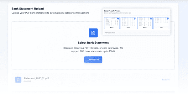 Upload Your Bank Statements