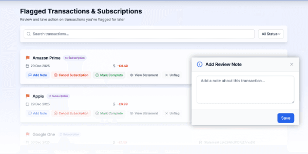 Flag Transactions for Review